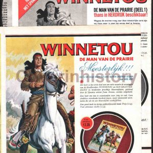 Advertising Karl May comics Winnetou Old Shatterhand JUAN ARRANZ (Holland, early 60s)