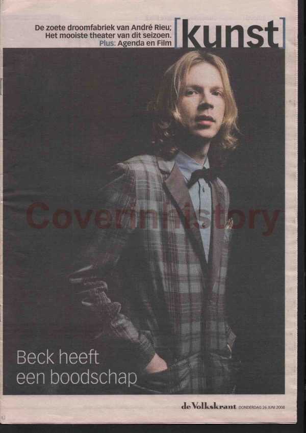 Newspaper Supplement BECK HANSEN Modern Guilt (Holland, 26 june 2008)