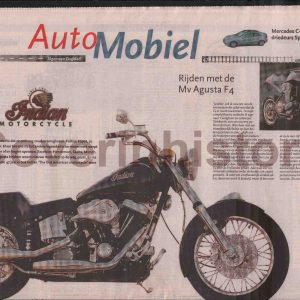 Newspaper Supplement INDIAN motorcycles (Holland, 26 august 2000)