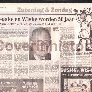 Newspaper special SUSKE EN WISKE 50 years Willy Vandersteen (Holland, 2 july 1994)