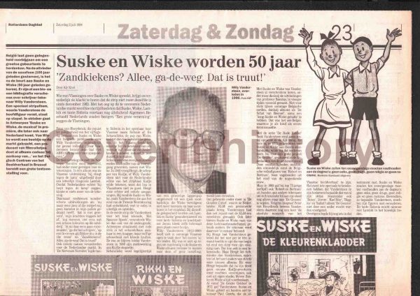 Newspaper special SUSKE EN WISKE 50 years Willy Vandersteen (Holland, 2 july 1994)