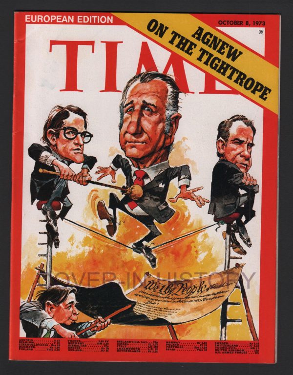 Time Magazine 8 october 1973 Spiro Agnew Watergate (cover art Jack Davis)