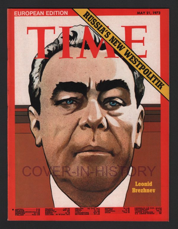 Time Magazine 21 may 1973 Leonid Brezhnev Russia Cold War