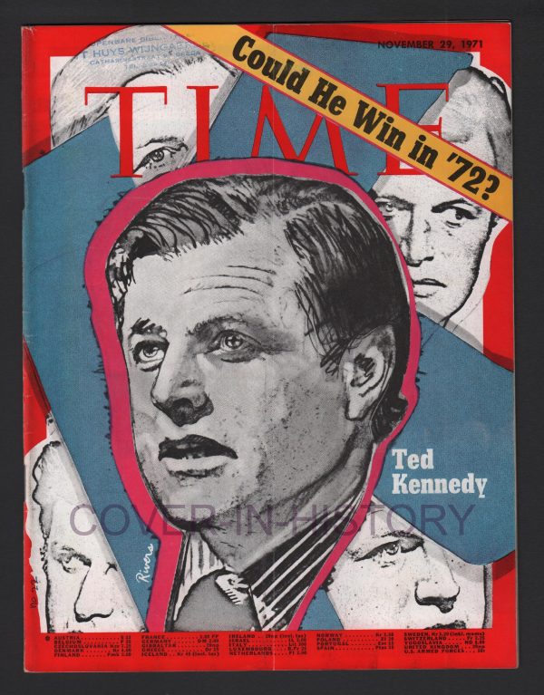 TIME MAGAZINE 29 november 1971 Edward Kennedy (cover art Larry Rivers)