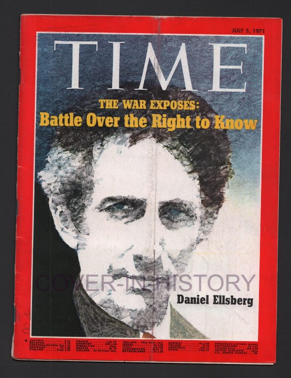 TIME MAGAZINE 5 july 1971 Pentagon Papers Daniel Ellsberg (cover art Robert Heindel)