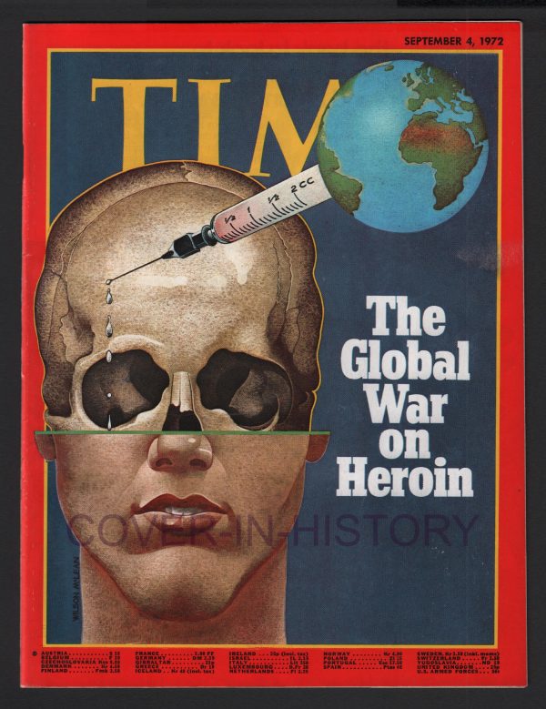 Time Magazine 4 september 1972 Drugs War on Heroin (cover art Wilson McLean)