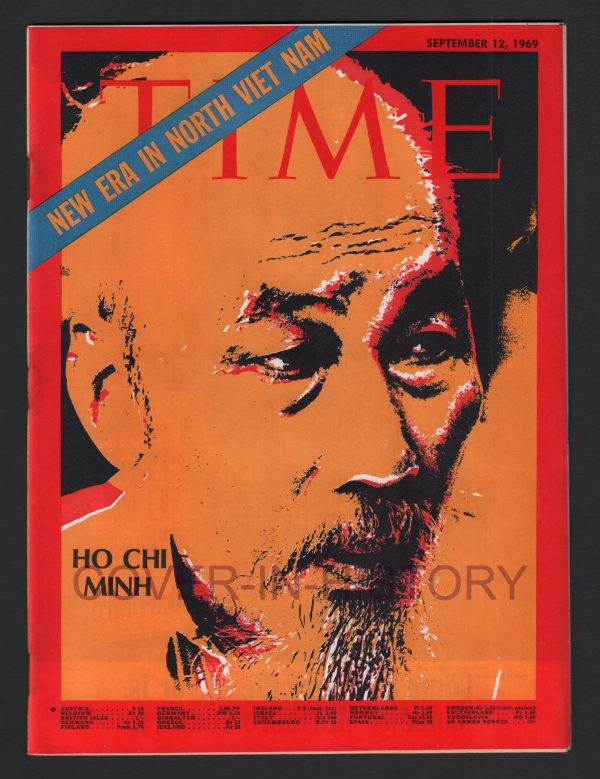 Time Magazine 12 september 1969 Ho Chi Minh Vietnam (cover art Dennis Wheeler