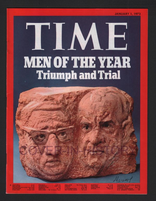 Time Magazine 1 january 1973 Nixon Kissinger Men of trhe year Marisol