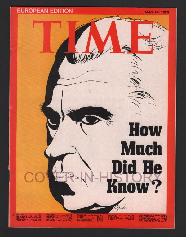 Time Magazine 14 may 1973 Nixon Watergate (art George Giusti)