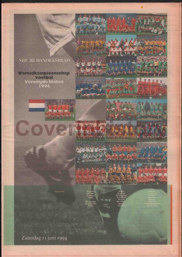 Newspaper supplement World Championship Football USA (Holland, 15 june 1994)